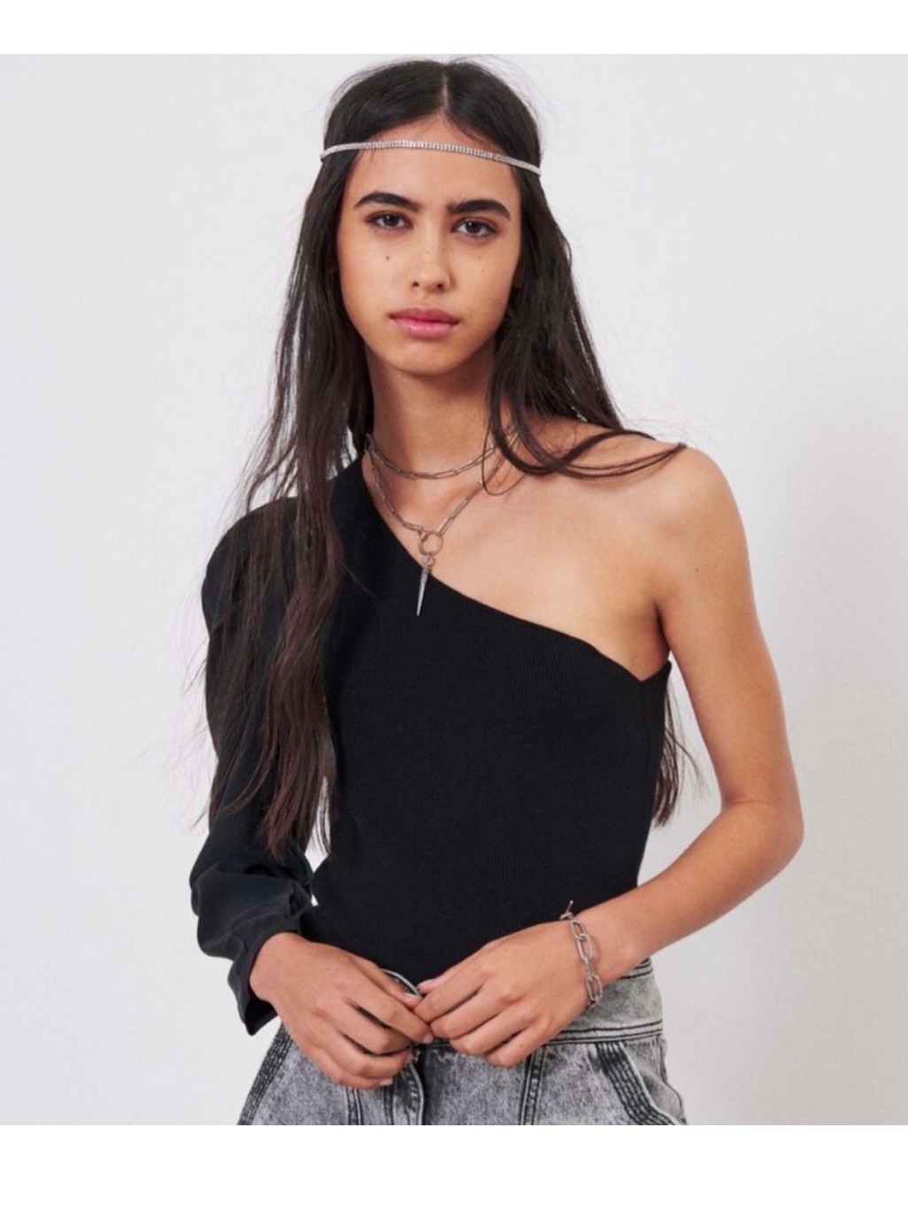 Nwot - Ba&Sh Black One-Shoulder Sweater